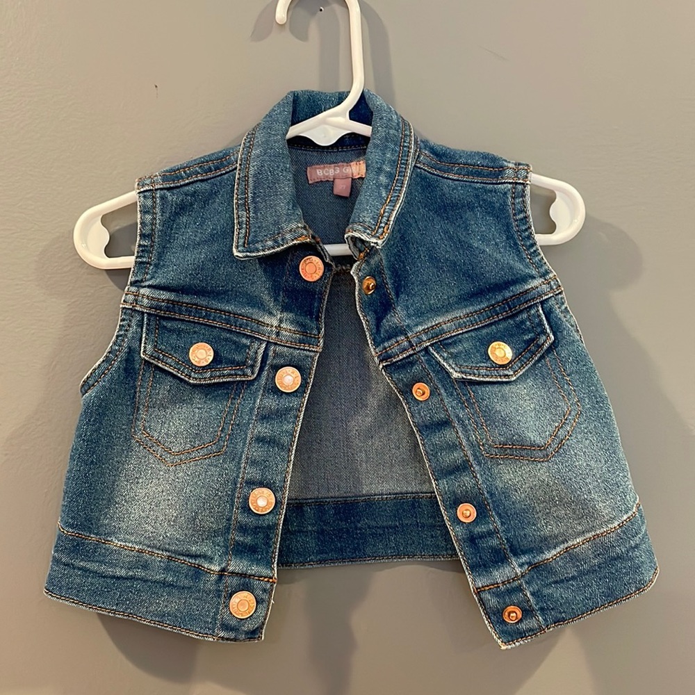 2T girls denim vest